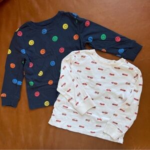 OLD NAVY Fire Engine & Smiley Face Cotton Tee Bundle, 4T